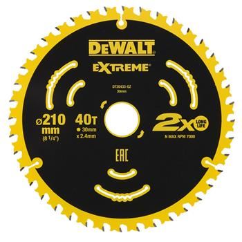 DEWALT fűrészlap (DWE7485, DT20433-hoz) 210 x 30 mm, 40 fog, ATB 7° DT20433