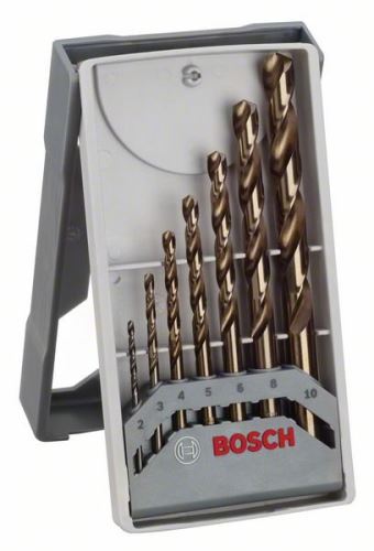 BOSCH 7 részes fémfúrókészlet Mini X-Line HSS-Co, 135° 2; 3; 4; 5; 6; 8; 10 mm 2608589296