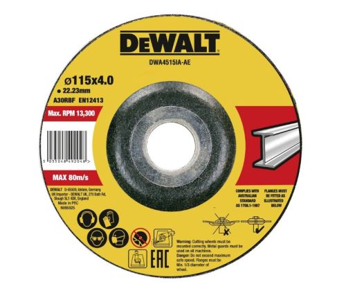 DEWALT fém vágótárcsa 115 x 4 x 22,23 mm DWA4515IA