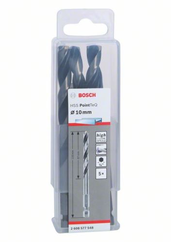 BOSCH Fúró fémhez HSS PointTeQ HEX 6 pontos szárral; 10,0 mm 2608577548