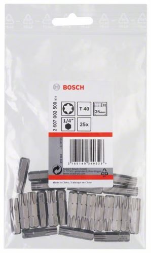 BOSCH csavarhúzó bit extra kemény Extra-Hart T40, 25 mm (25 db) 2607002500