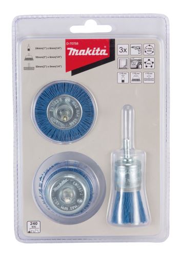 MAKITA nylon kefe készlet finomcsiszoláshoz 3 db D-70758