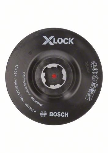 BOSCH X-LOCK hátlaprendszer tépőzáras szorítórendszerrel, 125 mm, 12 500 ford./perc 2608601722