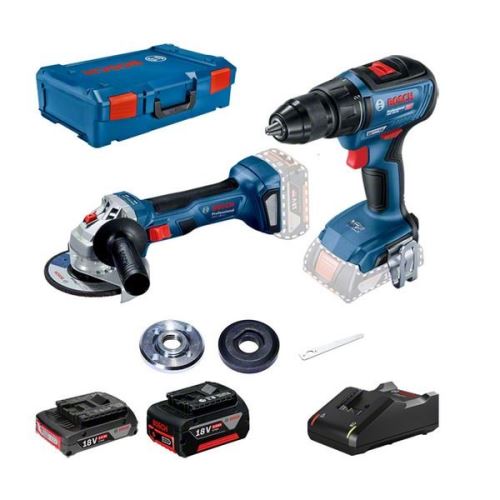 Bosch GWS 180 + GSR 18V+ 2x GBA + GAL + XL-boxx Akkumulátoros szerszámkészlet 0615990M47