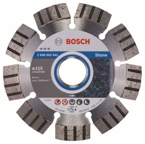 BOSCH gyémánt vágótárcsa Best for Stone 115 x 22,23 x 2,2 x 12 mm 2608602641