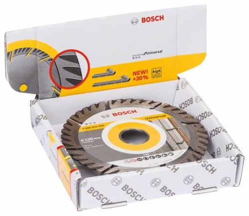 BOSCH gyémánt vágótárcsa Standard Univerzálishoz 125 × 22,23 (10 db) 125x22,23x2x10mm 2608615060