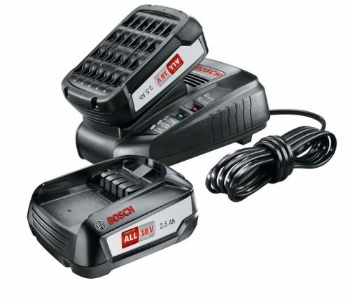 BOSCH indítókészlet 18 V 2x (2,5 Ah + AL 1830 CV) 1600A011LD