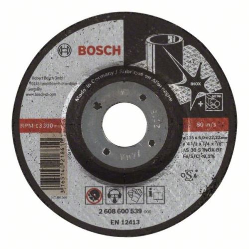 BOSCH Profilos nagyoló kerék Expert Inox AS 30 S INOX BF-hez, 115 mm, 6,0 mm 2608600539