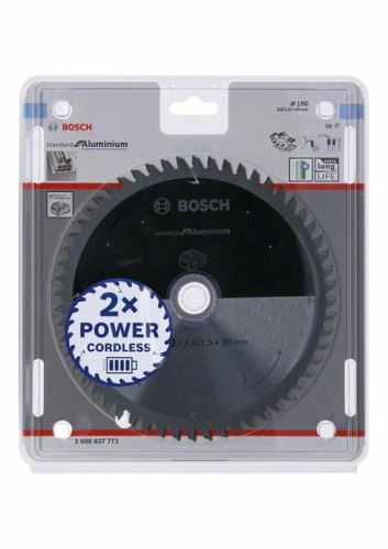 BOSCH Fűrészlap akkus fűrészekhez; Standard alumíniumhoz 190x30x2/1,5x56T 2608837771