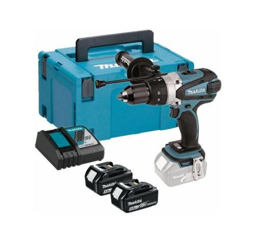 Makita akkus ütvecsavarhúzó Li-ion LXT 18V/5.0 Ah, Makpac DHP458RTJ