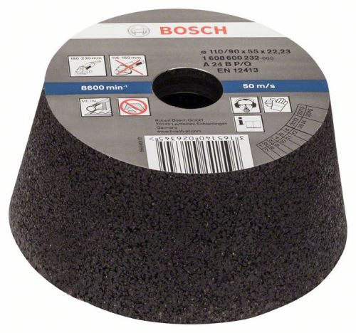 BOSCH csiszolóedény, kúpos - fém/öntöttvas 90 mm, 110 mm, 55 mm, 24 1608600232