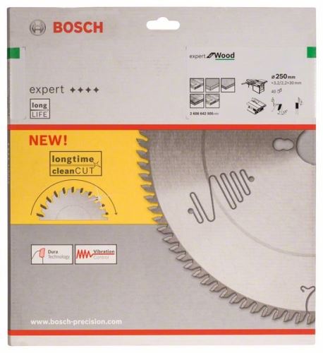 BOSCH Expert fűrészlap fához 250 x 30 x 3,2 mm, 40 2608642505