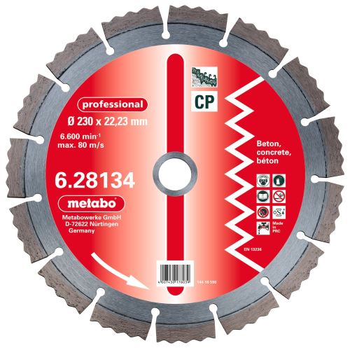 METABO gyémánt tárcsa 150x22,23 mm, profi, CP 628132000