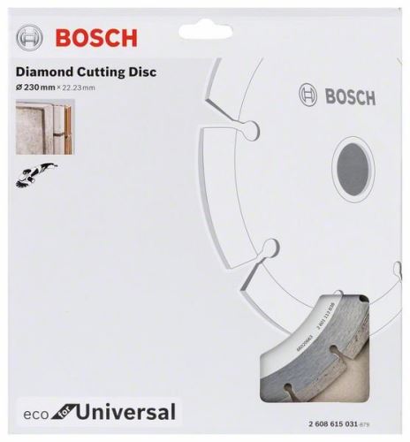 BOSCH gyémánt vágótárcsa ECO Univerzálishoz 115,x22,23x2,0x7 (10 db) 2608615040