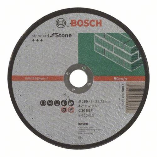 BOSCH Kővágó tárcsa Standard, 180x3 egyenes 2608603179