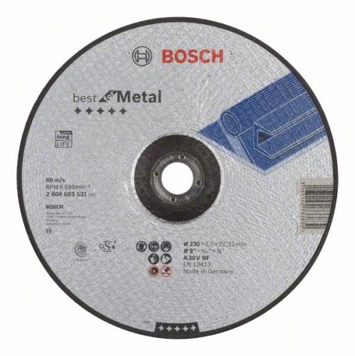 BOSCH profilozott vágótárcsa Best for Metal A 30 V BF, 230 mm, 2,5 mm 2608603531