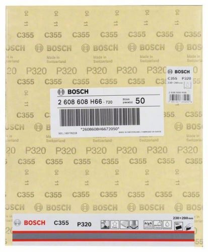 BOSCH csiszolópapír C355 230 x 280 mm, 320 2608608H66