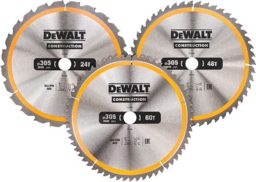 DEWALT fűrészlap készlet (3 db) 305 x 30 mm / 1 x DT1958, 1 x DT1959, 1 x DT1960 / DT1964