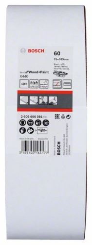 BOSCH 10 részes csiszolószalag készlet X440 75 x 533 mm, 60 2608606081