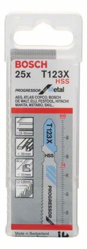 BOSCH Fűrészlap dugattyús fűrészhez T 123 XF Progressor for Metal (25 db) 2608638474