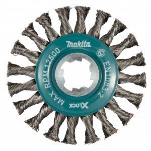 MAKITA tárcsakefe acélhuzal fonott huzal átmérő 0,5 mm X-LOCK 115 mm D-73405