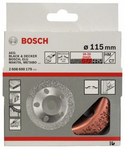 BOSCH keményfém edénykerék 115 x 22,23 mm; közepes, ferde 2608600179