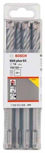 BOSCH ütvefúró SDS-plus-5X 14 x 100 x 160 mm (10 db) 2608833908