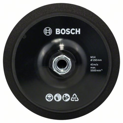 BOSCH hátlap M14, átmérő 150 mm, tépőzárral Átmérő = 150 mm 2608612027