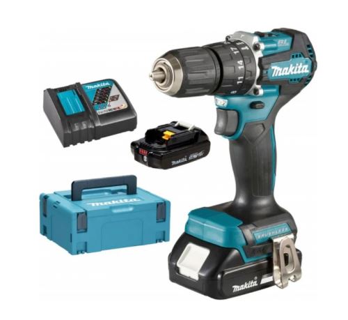 Makita Aku akkumulátoros ütvecsavarhúzó Li-ion LXT 18V 2,0 Ah, Makpac DHP487RAJ