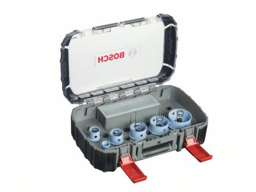 BOSCH 6 részes fémlemez lyukasztókészlet villanyszerelőknek 22; 29; 35; 44; 51; 64 mm 2608580881