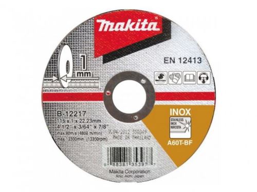 MAKITA rozsdamentes acél vágótárcsa 230x1,9x22,23 mm B-64618