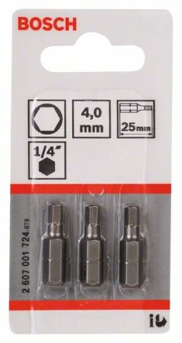 BOSCH csavarhúzó bit extra kemény Extra-Hart HEX 4, 25 mm (3 db) 2607001724