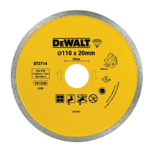 DEWALT gyémánt penge (DWC410 csempevágóhoz) 110 x 20 mm DT3714