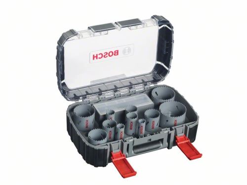 BOSCH 17 részes univerzális lyukasztókészlet HSS BIM 20; 22; 25; 32; 35; 40; 44; 51; 60; 68; 76 mm 2608580888