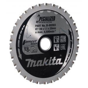 MAKITA fűrészlap acél Efficut 136x1,1x20 mm 30 fogú B-69303