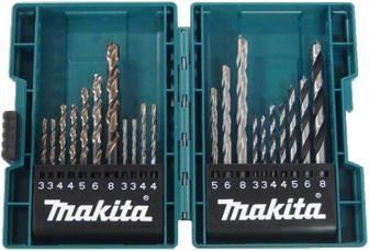 MAKITA fúrókészlet fémhez/fához/falazathoz 3-8 mm (1 db), 21 db B-44884