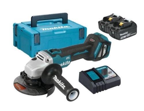 Makita Aku sarokcsiszoló 125mm Li-ion LXT 18V/3.0Ah szabályozással, Makpac DGA511RFJ