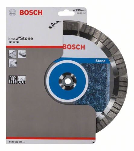 BOSCH gyémánt vágótárcsa Best for Stone 230 x 22,23 x 2,4 x 15 mm 2608602645