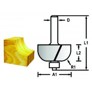 MAKITA Horonyvágó csapágyszárral 8 mm, 15,9x6,35x49 mm D-48583