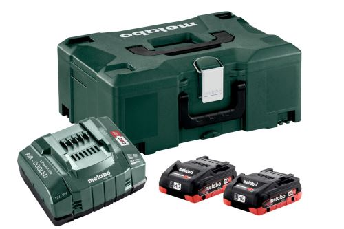 METABO alapkészlet (töltő + akkuk) 18V / 2x LiHD 4,0 Ah + tok 685130000