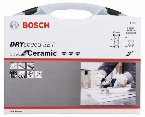 BOSCH 5 részes készlet Diamond DrySpeed 68.0;51.0; 35,0; 25,0; 20,0 2608576669