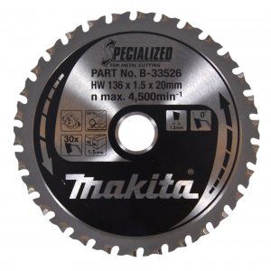 MAKITA fűrészlap acél SPECIALIZÁLT 136x1,5x20 mm 30 fogú B-33526