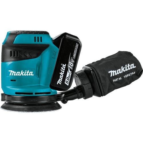 MAKITA Akkus orbitális csiszoló Li-ion 18V/5.0Ah, szistainer DBO180RTJ