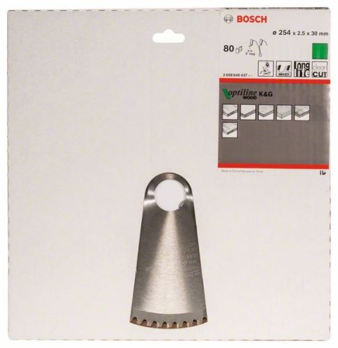 BOSCH fűrészlap Optiline Wood 254 x 30 x 2,5 mm, 80 2608640437