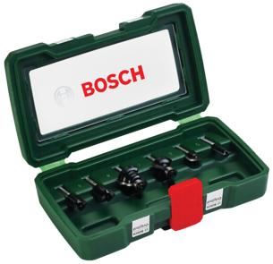 BOSCH 6 műhelyszett keményfém marógép műanyag tokban (tengely Ø 6 mm) 2607019462