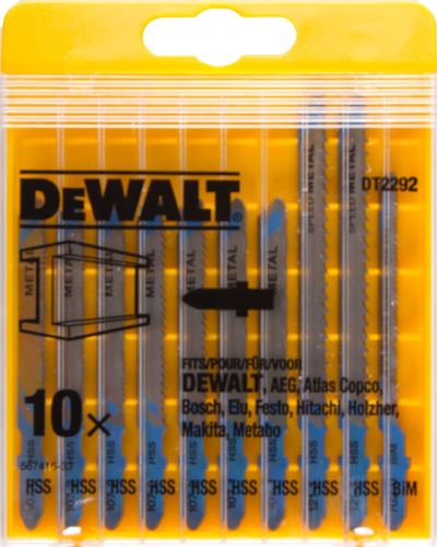 DEWALT Fűrészlap készlet fémhez / T118A, T118C, T118EOF, T118B, T127D / (10 db) DT2292