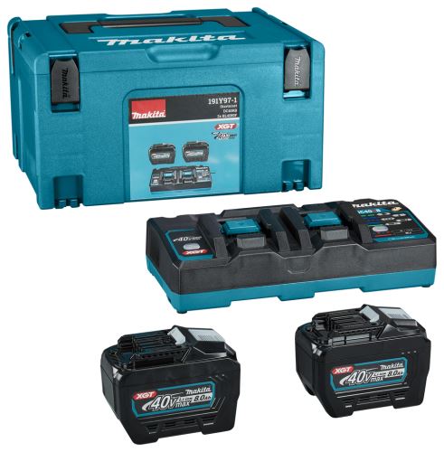 MAKITA Li-ion XGT 40V szett 2 db BL4080F+1 db dupla töltő DC40RB+1 db Makpac 191Y97-1