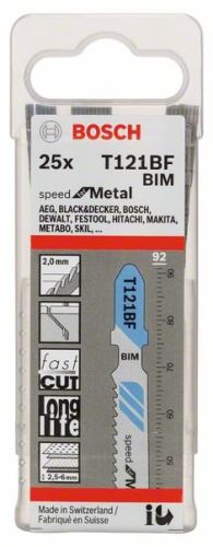 BOSCH fűrészlap dugattyús fűrészhez T 121 BF Speed for Metal (25 db) 2608636703