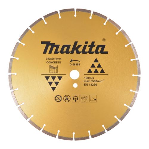 MAKITA gyémánt betonvágó tárcsa 350x3x25,4 mm D-56998